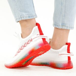 Adidasi dama GoRunning Alb si Rosu - imagine 3