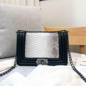 Geanta dama EllusiveOne Negru si Argintiu - imagine 1