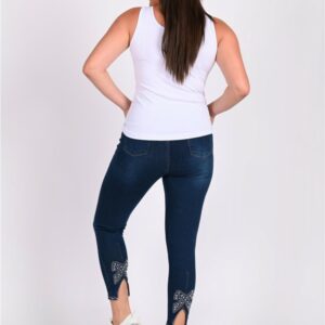 Blugi dama BowLeg bleumarin - imagine 2