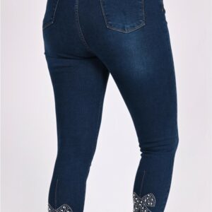 Blugi dama BowLeg bleumarin - imagine 3