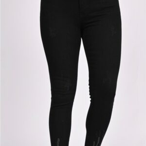 Blugi dama Fringes black - imagine 2