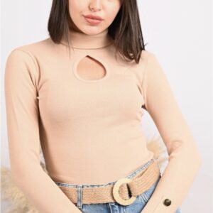 Bluza dama NeckCut bej - imagine 1