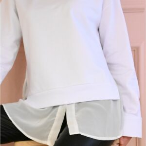 Bluza dama VeilOfficeGirl alb - imagine 3