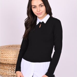 Bluza dama OfficeGirl negru - imagine 1