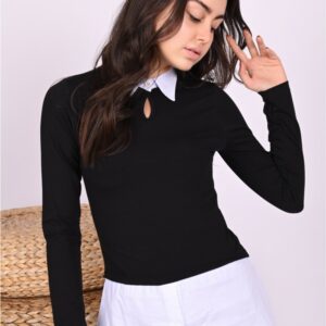Bluza dama OfficeGirl negru - imagine 2