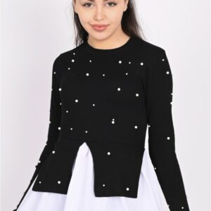 Bluza dama PearlOfficeGirl negru - imagine 1
