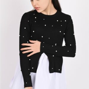 Bluza dama PearlOfficeGirl negru - imagine 3