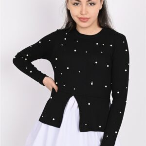Bluza dama PearlOfficeGirl negru - imagine 4