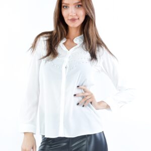 Bluza Voal dama StarGaze Alb - imagine 1