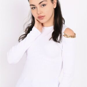 Bluza dama GoldenChain alb - imagine 2