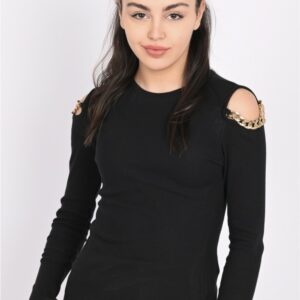 Bluza dama GoldenChain negru - imagine 4