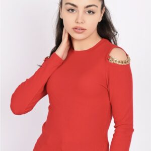 Bluza dama GoldenChain rosu - imagine 3