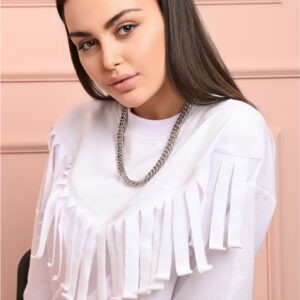 Bluza dama HighFringe alb - imagine 1