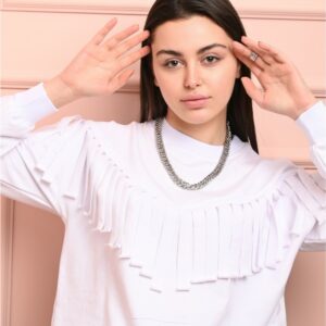 Bluza dama HighFringe alb - imagine 2