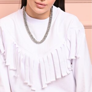 Bluza dama HighFringe alb - imagine 3