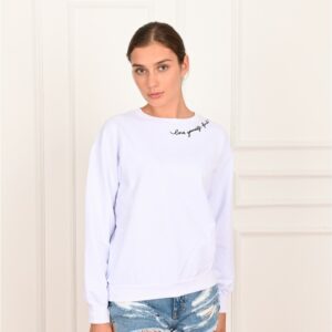 Bluza dama sport Love Yourself Alb - imagine 3