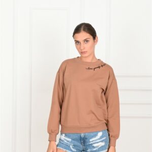 Bluza dama sport Love Yourself Bej - imagine 3