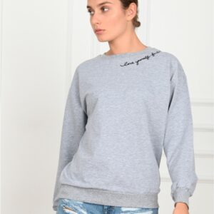 Bluza dama sport Love Yourself Gri - imagine 3