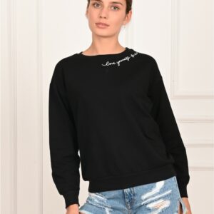 Bluza dama sport Love Yourself Negru - imagine 1