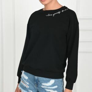 Bluza dama sport Love Yourself Negru - imagine 2