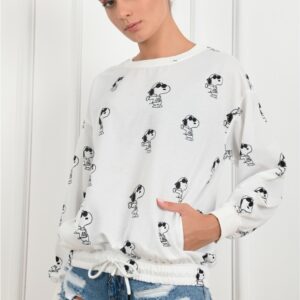 Bluza dama sport Snoopy Alb - imagine 1