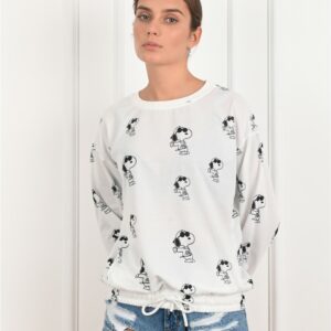 Bluza dama sport Snoopy Alb - imagine 3