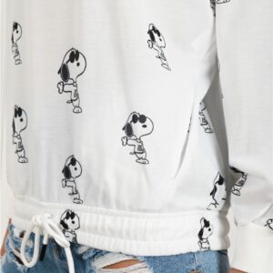 Bluza dama sport Snoopy Alb - imagine 4