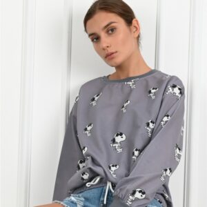 Bluza dama sport Snoopy Gri - imagine 1