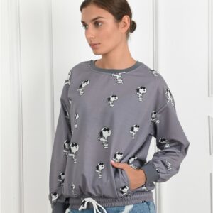 Bluza dama sport Snoopy Gri - imagine 2