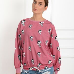 Bluza dama sport Snoopy Roz - imagine 3