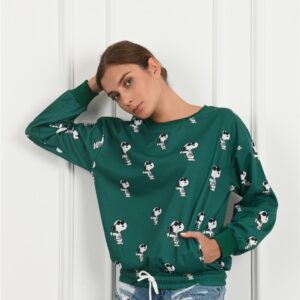 Bluza dama sport Snoopy Verde - imagine 2