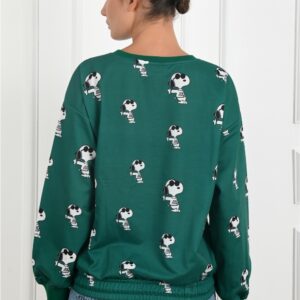 Bluza dama sport Snoopy Verde - imagine 3