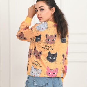 Bluza sport dama Cats mustar - imagine 2