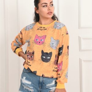 Bluza sport dama Cats mustar - imagine 3