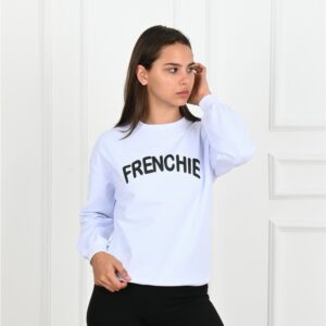 Bluza sport dama Frenchie Alb - imagine 2