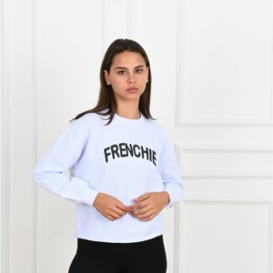Bluza sport dama Frenchie Alb - imagine 3