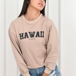 Bluza sport dama Hawaii Bej - imagine 3