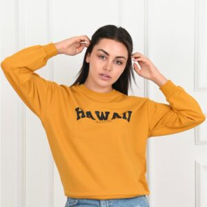 Bluza sport dama Hawaii Galben Mustar - imagine 1