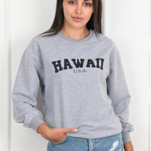 Bluza sport dama Hawaii Gri - imagine 1