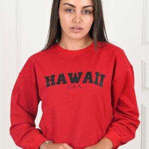 Bluza sport dama Hawaii Rosu - imagine 1