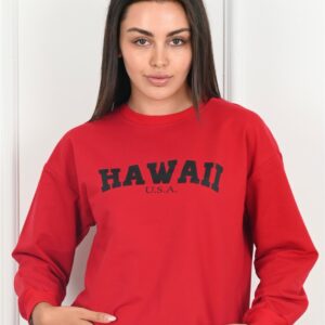 Bluza sport dama Hawaii Rosu - imagine 2