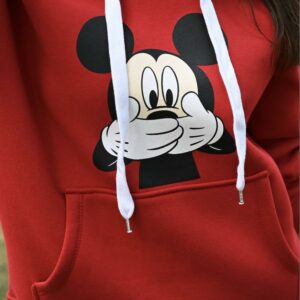 Bluza sport dama Mickey Hands Rosu - imagine 2