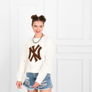 Bluza sport dama NY alb - imagine 4