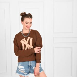 Bluza sport dama NY maro - imagine 2