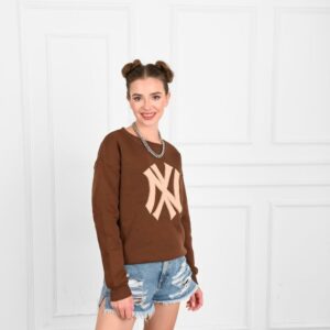 Bluza sport dama NY maro - imagine 3