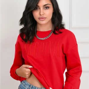 Bluza sport dama Sardinia Rosu - imagine 1