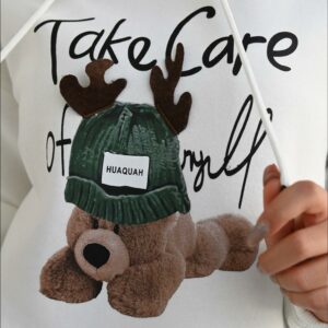 Bluza sport dama Take Care Alb - imagine 2