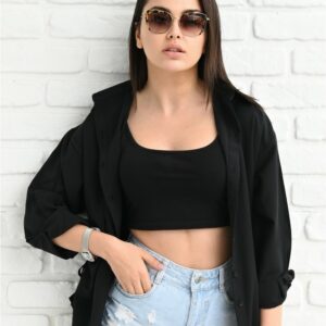 Camasa dama Casual Bette Negru - imagine 2