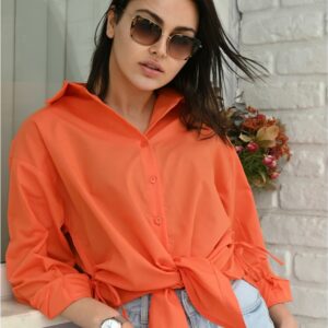 Camasa dama Casual Bette Portocaliu - imagine 2