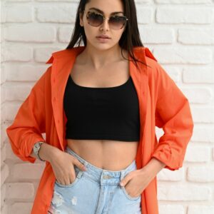 Camasa dama Casual Bette Portocaliu - imagine 3